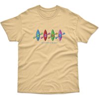 Bad Zebedee Men's Kayak Colours T-Shirt in Light Sand | Size: Large