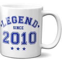Bad Zebedee Legend Since 2010 16th Birthday Mug in Blue | Size: 300ml