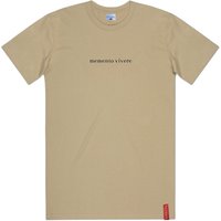 NVYSKN Men's Memento Vivere A Reminder to Live Boldly Inspirational Tee in Beige | Size: Small