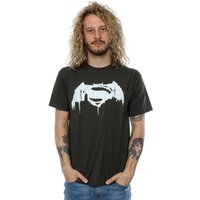 Batman v Superman Beaten Logo T Shirt Mid