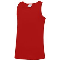 AWDis Just Cool Sleeveless Vest Top in Red | Size: 9 Years