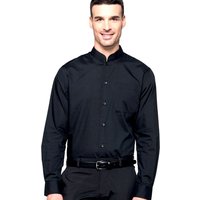 Long Sleeve Mandarin Collar Shirt