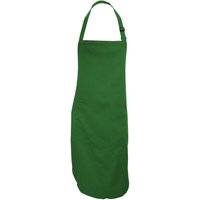 Dennys Catering Bib Apron With Pocket One Size in Bottle Green