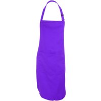 Dennys Catering Bib Apron With Pocket One Size in Purple