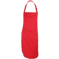 Dennys Catering Bib Apron With Pocket One Size in Red