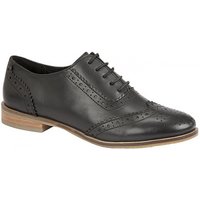 Cipriata Women's Brogue Oxford Lace Up Leather Shoes in Black | Size: 7