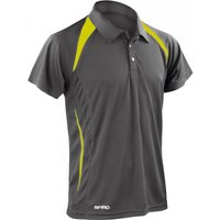 Spiro Men's Sports Team Spirit Performance Polo Shirt in Grey | Size: Small