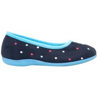 Sleepers Women's Isla Dotted Ballerina Memory Foam Slippers in Blue | Size: 8