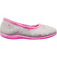 Sleepers Women's Isla Dotted Ballerina Memory Foam Slippers in Grey | Size: 8