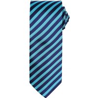 Premier Men's Double Stripe Pattern Formal Business Tie in Turquoise