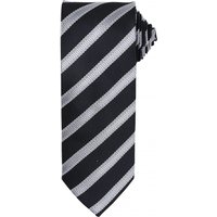 Premier Men's Waffle Stripe Formal Business Tie in Black