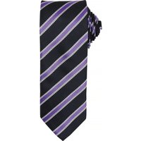 Premier Men's Waffle Stripe Formal Business Tie in True Black