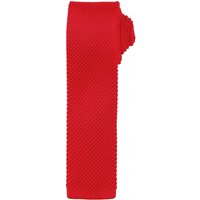 Premier Men's Slim Textured Knit Effect Tie in Red
