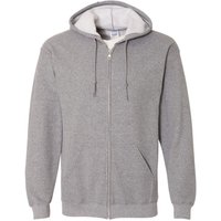 Heavy Blend Full Zip Hooded Sweatshirt Top Pale
