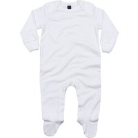 Babybugz Girl's Cotton Envelope Neck Sleepsuit in White | Size: 0-3 m