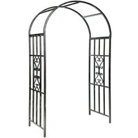 Gr8 Garden Black Metal Rose Arch Climbing Plant Trellis