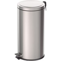 Gr8 Home 30 Litre Foot Pedal Bin Stainless Steel Metal Waste Rubbish Dustbin in Silver