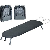Gr8 Home Grey Foldable Table Top Ironing Board with Cover Iron Rest in Dark Grey