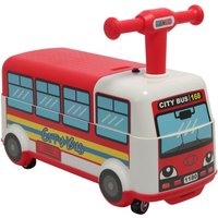 Rexco Toddler Ride On Big Red Bus Kids Push Along Walker