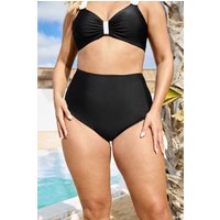 Yours Women's Super High Waisted Tummy Control Bikini Briefs in Black | Size: 28