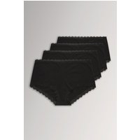 Yours Women's 4 Pack Knicker Shorts in Black | Size: 18-20