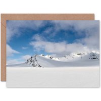 Artery8 Snowy Mountains Winter Landscape Holiday Travel Card