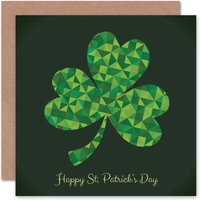Artery8 Geometric Shamrock St Patricks Day Card