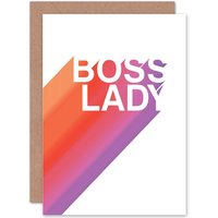 Artery8 Boss Lady Gradient Greetings Card