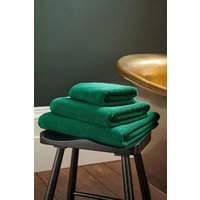 CHRISTY 'Brixton' Luxury Textured 100% Cotton Towels in Emerald | Size: Bath Sheet