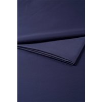 CHRISTY 400TC Luxury Cotton Sateen Plain Dye Bedding Flat Sheets in Navy | Size: Single Flat