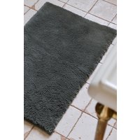 CHRISTY Deep Pile Luxury 100% Cotton 2444GSM Non Slip Bath Rugs in Dark Grey