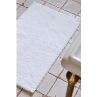 CHRISTY Deep Pile Luxury 100% Cotton 2444GSM Non Slip Bath Rugs in White