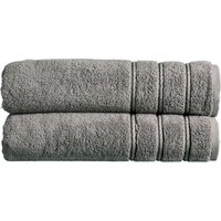 CHRISTY 'Antalya' 100% Turkish Cotton 2 Piece Luxury Bath Sheet Set in Grey