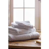 CHRISTY 'Serene' Pastel 100% Combed Cotton Towels in White | Size: Bath Sheet