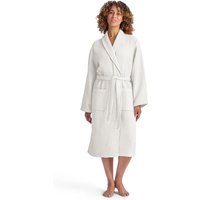 CHRISTY Women's 'Waffle' 100% Turkish Cotton Kimono Style Bathrobe in White | Size: S/M