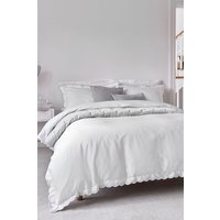 CHRISTY Scallop Edge Cotton Sateen Duvet Sets in Grey | Size: King