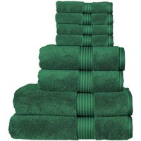 CHRISTY 'Supreme Hygro' Luxury 100% Supima Cotton 8 Piece Towel Sets in Dark Green