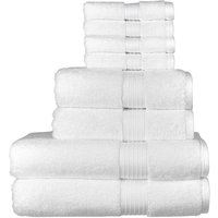 CHRISTY 'Supreme Hygro' Luxury 100% Supima Cotton 8 Piece Towel Sets in White