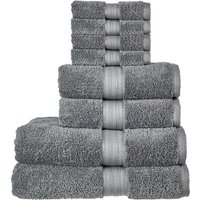 CHRISTY 'Renaissance' Luxury 675GSM Egyptian Cotton 8 Piece Towel Bale in Dark Grey