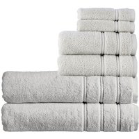 CHRISTY 'Antalya' 100% Turkish Cotton 6 Piece Luxury Bath Sheet Set in Light Grey