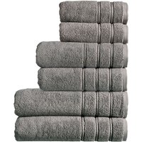 CHRISTY 'Antalya' 100% Turkish Cotton 6 Piece Luxury Family Towel Set in Grey