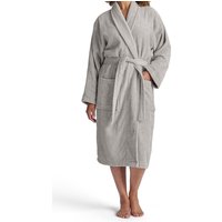 CHRISTY Women's 'Serene' Soft Combed Cotton Bath Robe in Light Grey | Size: XL