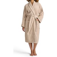 CHRISTY Women's 'Serene' Soft Combed Cotton Bath Robe in Beige | Size: Large