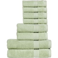CHRISTY 'Serene' Pastel 100% Combed Cotton 8 Piece Towel Bale in Light Green