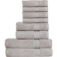 CHRISTY 'Serene' Pastel 100% Combed Cotton 8 Piece Towel Bale in Light Grey