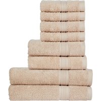 CHRISTY 'Serene' Pastel 100% Combed Cotton 8 Piece Towel Bale in Beige