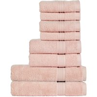 CHRISTY 'Serene' Pastel 100% Combed Cotton 8 Piece Towel Bale in Dusty Pink