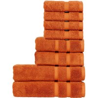 CHRISTY 'Signum' Heavyweight 100% Combed Cotton 8 Piece Towel Bundle in Amber