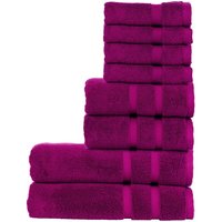 CHRISTY 'Signum' Heavyweight 100% Combed Cotton 8 Piece Towel Bundle in Plum