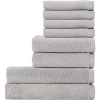 CHRISTY 'Cirrus' Lightweight Fluffy Softloft Cotton 8 Piece Towel Bale in Light Grey
